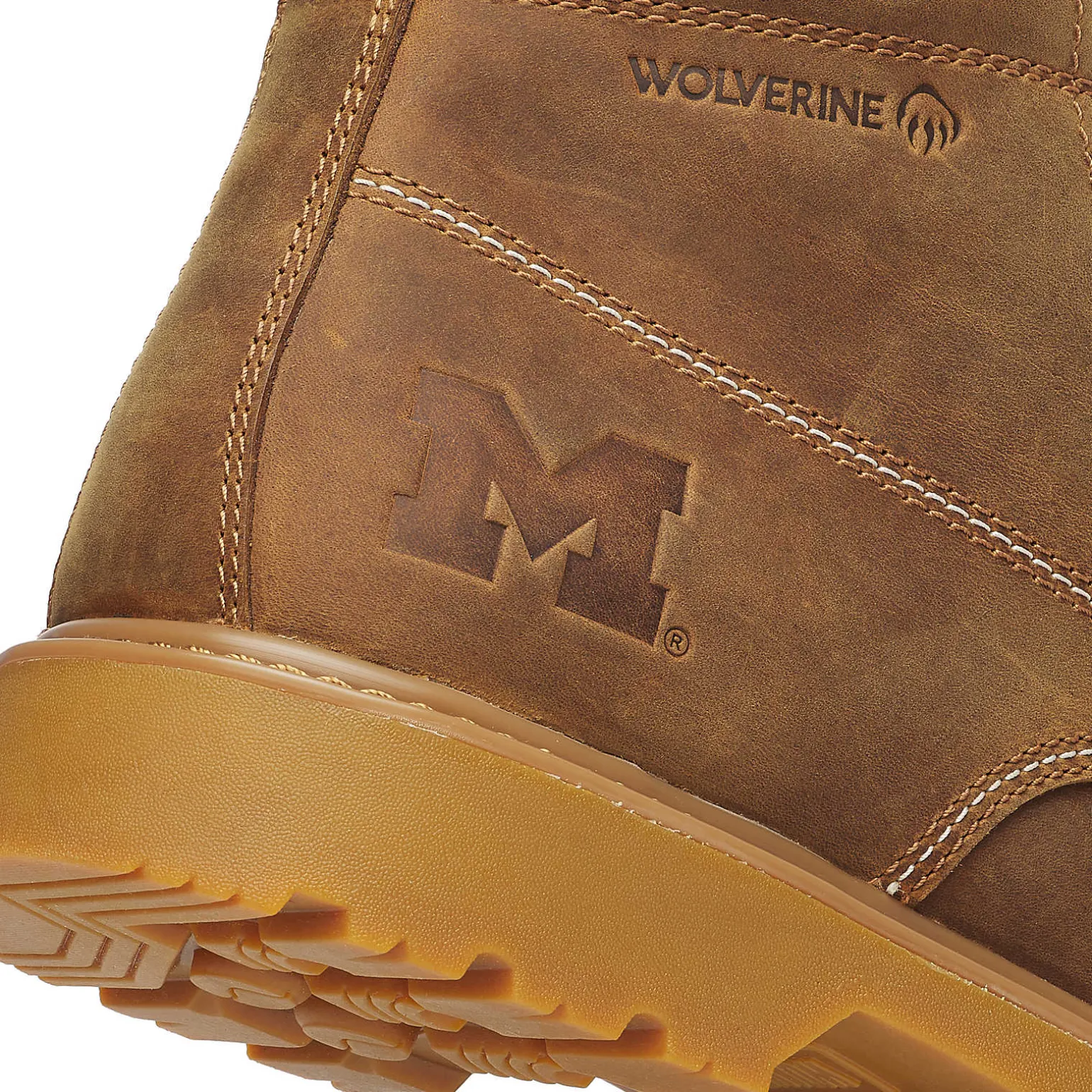 Wolverine X Valiant University Of Michigan Floorhand Moc Toe Work Boot* Waterproof | Soft Toe