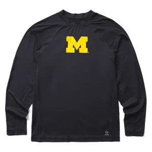 Wolverine X Valiant University Of Michigan Sun-Stop Eco Long Sleeve Tee* T-Shirts | Work Shirts